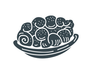 bakery doodle design icon