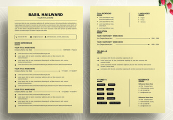 Pro Resume Design Template Layout