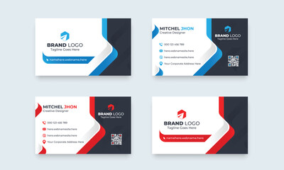 Modern Professional Business Card Template Creative Concept Visiting Design.
