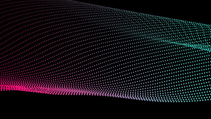 abstract dark background with glowing wave. Shiny moving lines modern gradient flowing wave lines futuristic technology concept