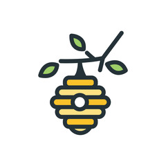 Beehive honey design illustration