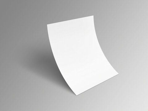 Empty vertical A5, A4, A3, size Poster and Flyer mockup on isolated grey background with shadow on ground. Display mock up for presentation. Clean white printout mock-up for exhibition product. 