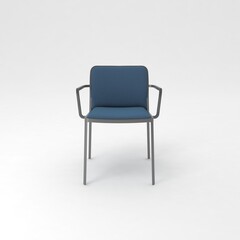 Armchair front view, modern designer furniture, Chair isolated on white background 