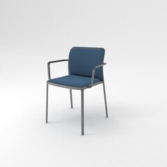 Armchair side view, modern designer furniture, Chair isolated on white background