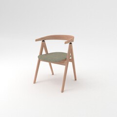 Armchair side view, modern designer furniture, Chair isolated on white background