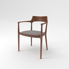 Armchair side view, modern designer furniture, Chair isolated on white background