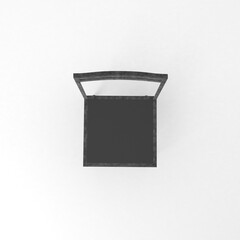 Armchair top view, modern designer furniture, Chair isolated on white background