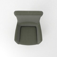 Office Chair top view, modern designer furniture, Chair isolated on white background
