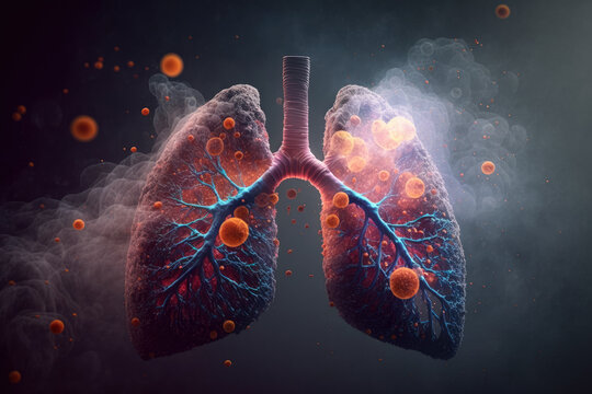 Human Lung model illness, Lung cancer and lung disease, Generative Ai