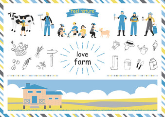 ファーマー体験を楽しむ人達	
