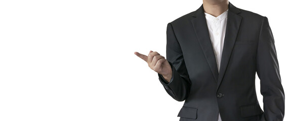 An Asian man in a suit with a transparent background