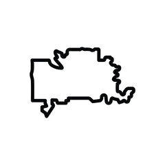 Black line icon for montgomery