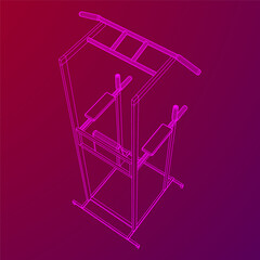 Pull up bar. Upper body workout, bodybuilding exercise.