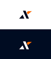 AK, KA logo design template vector illustration - obrazy, fototapety, plakaty