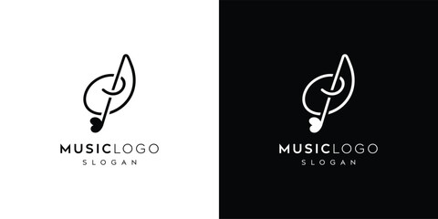 Music logo-Abstract music logo design, music sign, or symbol vector design