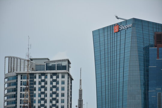 Shopee building facade in Pasig, Philippines