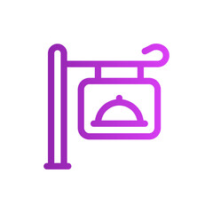 restaurant gradient icon