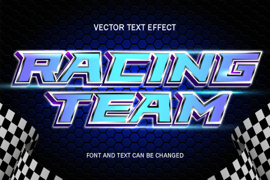 Racing Team Car Race Font Typography 3d Editable Text Effect Font Style Template Design Background Wallpaper Poster Banner Flyer