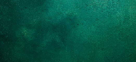 Matte green texture or background with stains and grain elements. Image with place for text. Template for design, banner
