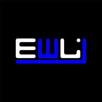 EWL letter logo creative design with vector graphic, EWL simple and modern logo.