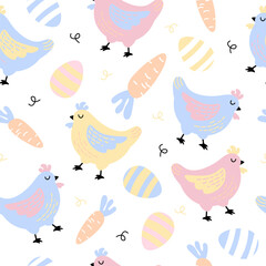 easter patterns chicken easter eggs spring