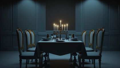 luxurious table setting for dinner party interior design