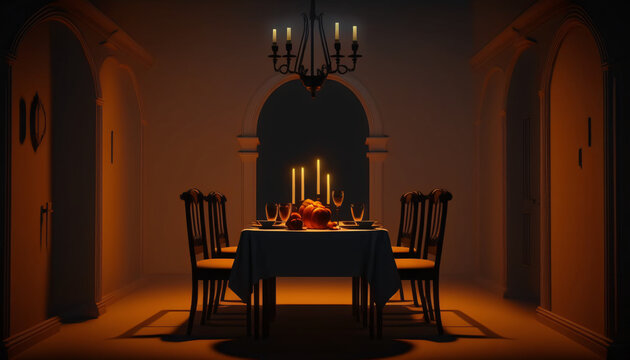 luxurious table setting for intimate dinner party