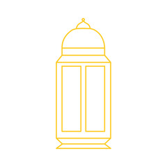 ramadan lantern mubarak line art illustration 