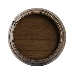 Wooden barrel isolated on background.  3d
