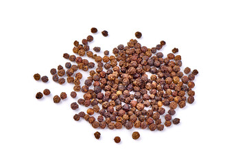 Black pepper, isolated on white background.