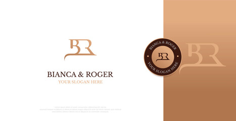 Initial BR Logo Design Vector