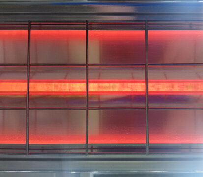 Red Spiral infrared device for drying parts after painting