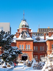 冬の北海道庁旧本庁舎（道庁赤レンガ庁舎）