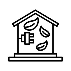 eco solar home icon