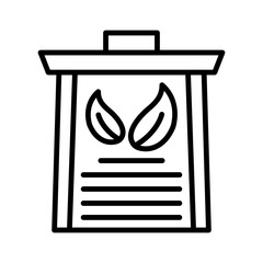 Eco Trash Bin Icon Design