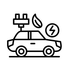 Electric Car Icon Design