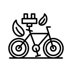Electric Bike Icon Design
