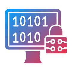 Vector Design Encrypted Data Icon Style