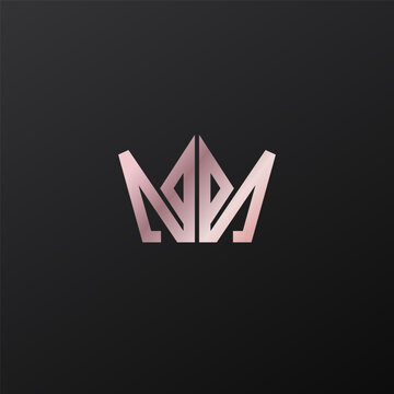 m crown luxury minimalist monoline logo design