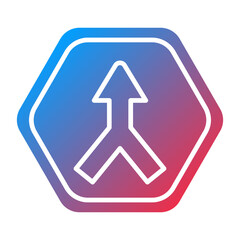 Vector Design Converging Road Icon Style