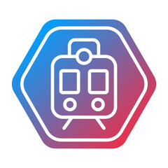 Obraz premium Vector Design Railroad Crossing Icon Style