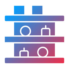Vector Design Shelves Icon Style