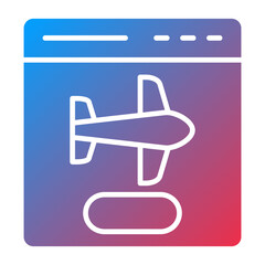 Obraz premium Vector Design Flight Booking Icon Style