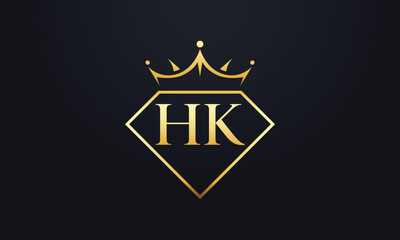 Diamond crown vector. Luxury queen logo for jewelry vector with letters
