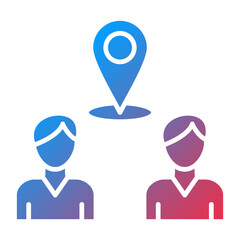 Vector Design Meeting Point Icon Style
