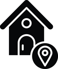 House Location Vector Icon Design Illustration