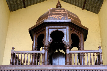 31 January 2023, Yamai Temple complex of the palace in Aundh Gaon (Village) Satara, Maharashtra,...