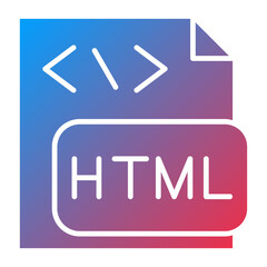 Vector Design HTML File Icon Style