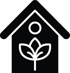 Eco house Vector Icon Design Illustration