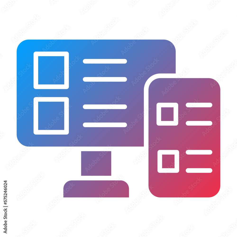 Poster vector design responsive design icon style